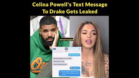 drake leaked text messages|celina powell drake.